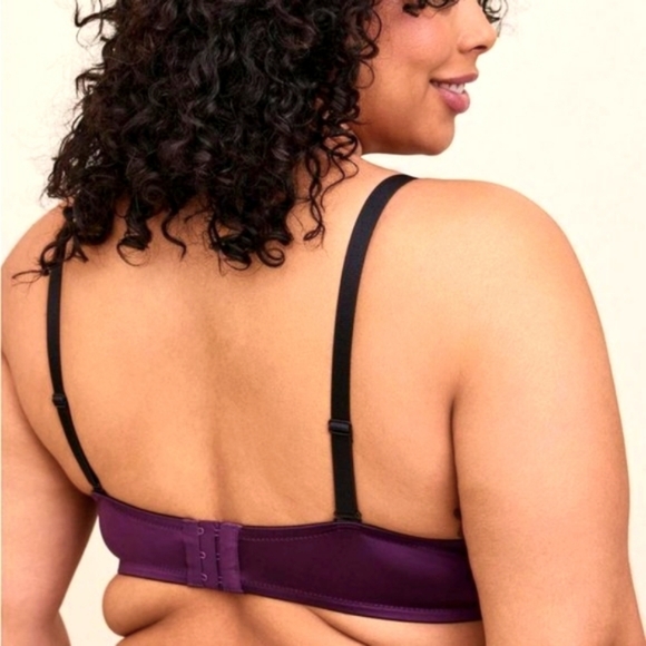 ❤️NWT VINTAGE TORRID SATIN & LACE RETRO STRAPPY, UNDERWIRE BRALETTE - PLUS SIZE - Picture 2 of 10